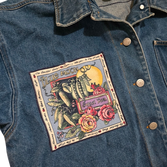 90s Vintage Forenza Denim Jacket Western Patched Boho Small - Picture 5 of 9